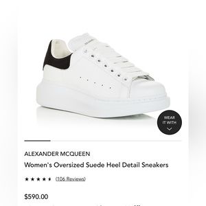 Alexander McQueen oversized suede heel sneakers